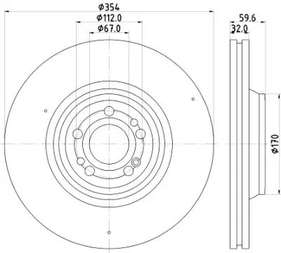 Tendencia Disco de freno HELLA 8DD 355 132-221